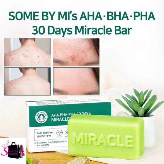 (Hàng thật) Somebymi / AHA.BHA.PHA 30 Days Miracle Cleansing Bar / Mỹ phẩm, Sữa rửa mặt