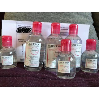 !Xách tay Pháp! Set 250ml+100ml Nước tẩy trang Bioderma Sensibio, Micellar makeup remover, da nhạy cảm.