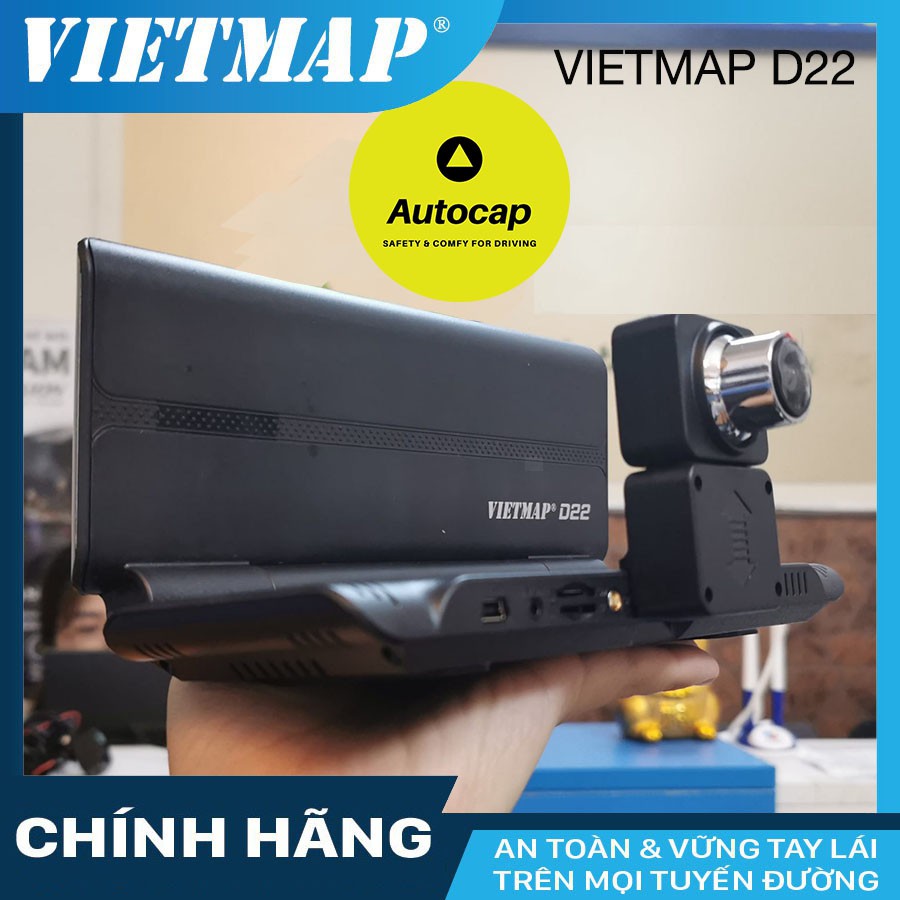 Camera hành trình VIETMAP D22 cho xe ô tô - Dẫn đường S1-Phát Wifi - KM thẻ nhớ đến 128GB & SIM 4G