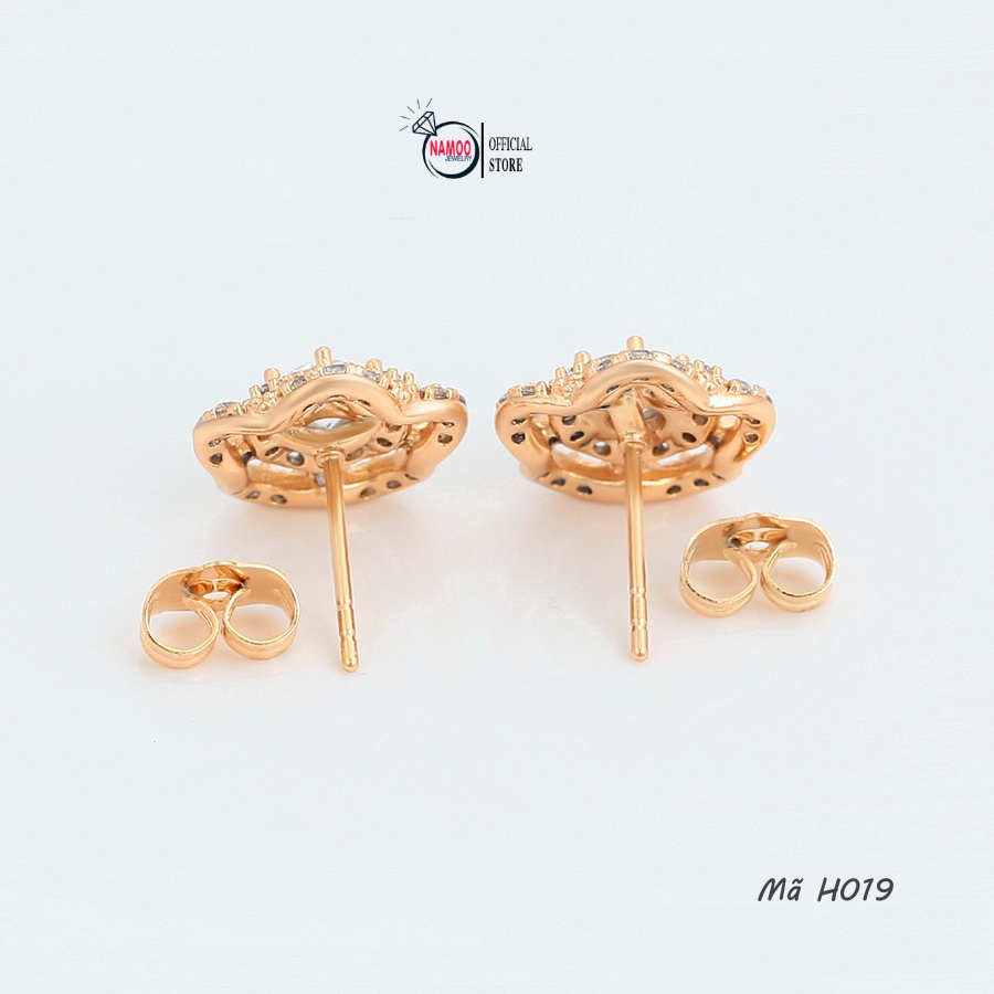 Bông Tai Nữ Sát Tai H019, Khuyên Nụ Bền Màu Bảo Hành 6 tháng