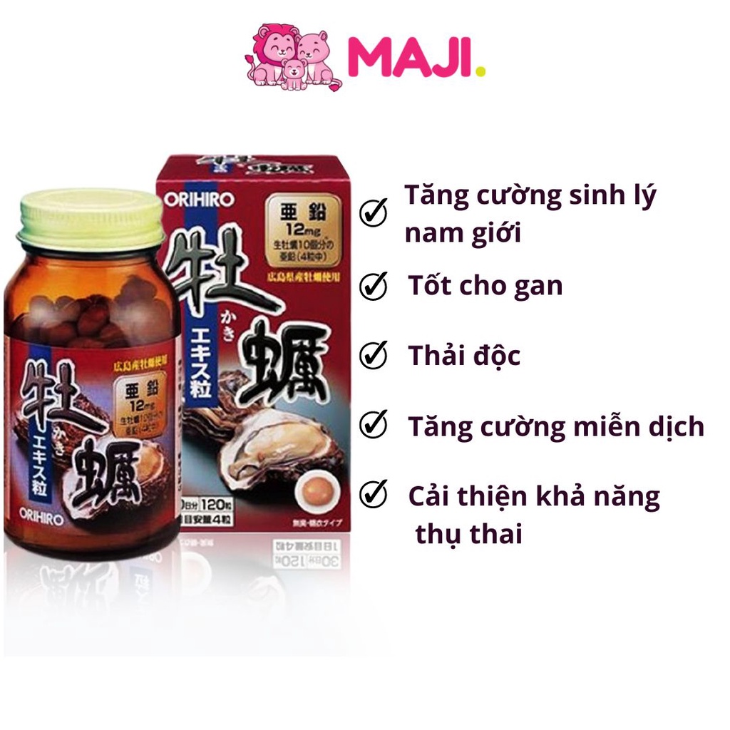 Tăng cường sinh lý nam giới Viên uống tinh chất hàu tươi Orihiro 120 viên