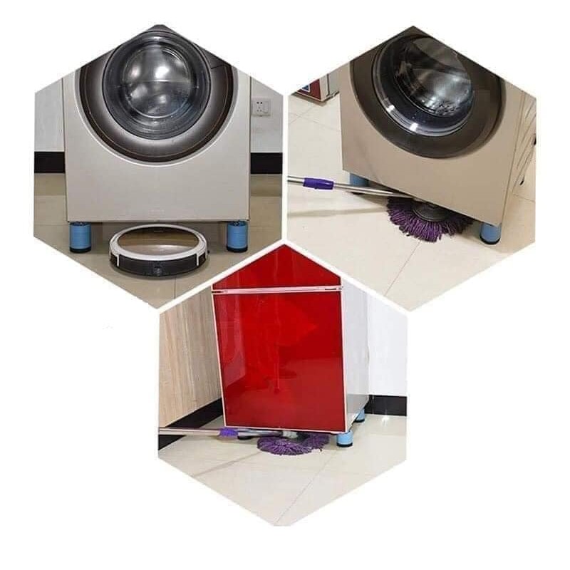 Bộ 4 chiếc chân đế kê máy giặt chống rung, giảm tiếng ồn, chống trơn trượt phù hợp với mọi máy giặt cửa trước, cửa ngang