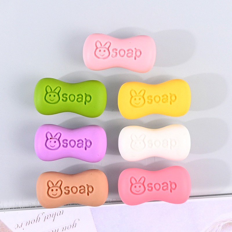 Charm (C243) slime/ Dụng Cụ Trang trí [Ko Keo &amp; Nút] Hình Xà Bông &amp; Khay Đựng