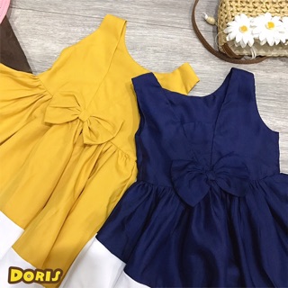 Đầm xoè phối màu