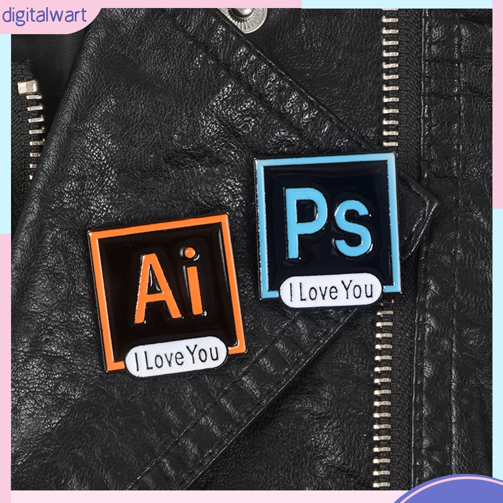 Ghim Cài Áo In Chữ I Love You Xinh Xắn