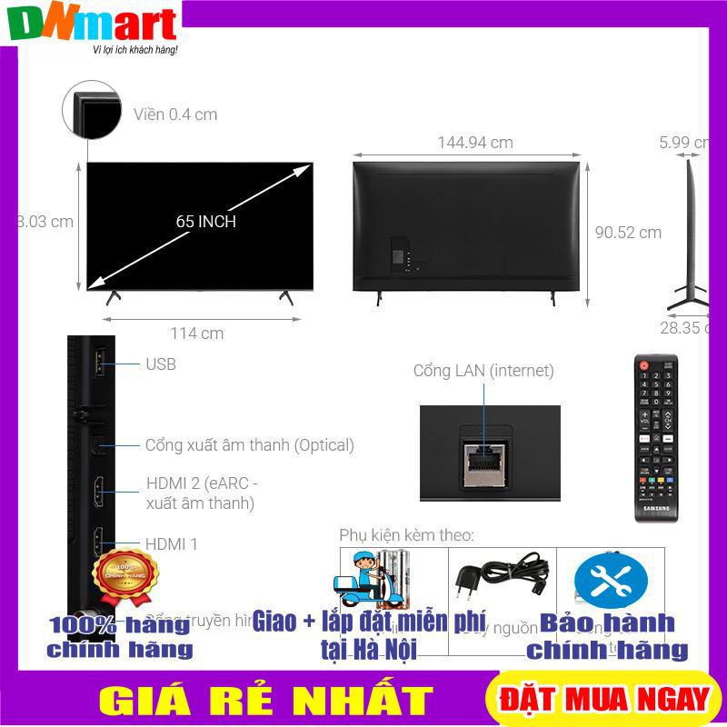 Smart Tivi Samsung UA65TU7000 65inch 4K, Mới 2020, [VẬN CHUYỂN MIỄN PHÍ KHU VỰC HÀ NỘI] | BigBuy360 - bigbuy360.vn