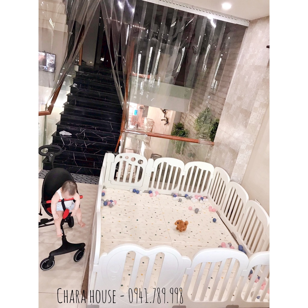 Quây nhựa Baby Heart cao cấp,tiện lợi và chắc chắn-Màu Trắng
