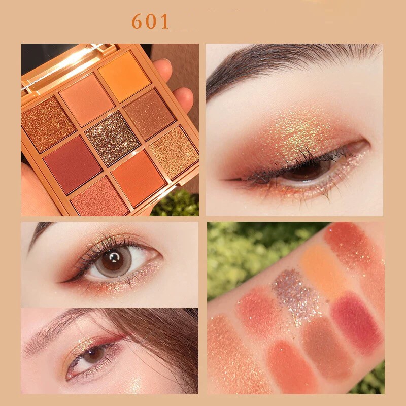 Bảng phấn mắt 9 ô HOLD LIVE Atmosphere Color Scheme Dreamy At A Glance màu Red Velvet Honey Eyeshadow Holdlive HL657