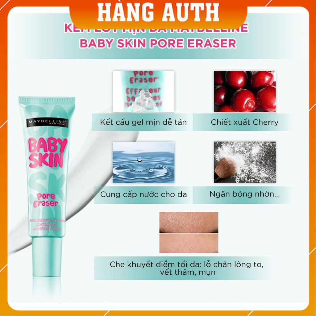[FREESHIP - HÀNG CHÍNH HÃNG] Kem lót mịn da che khuyết điểm Maybelline New York Baby Skin Pore Eraser Primer 22ml | BigBuy360 - bigbuy360.vn