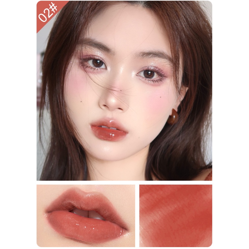 [Hàng mới về] Son bóng chống thấm nước thiết kế hình viên kẹo dễ thương