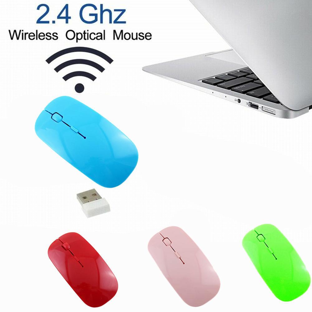 Chuột Quang Không Dây Bluetooth Siêu Mỏng 2.4ghz Màu Sắc Ngọt Ngào Cho Laptop K2U6