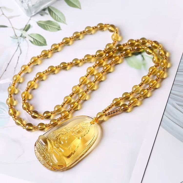 Chuỗi hạt dây chuyền vòng đeo cổ mặt phật bản mệnh 12 tuổi - Phật Quan Âm Thiên Thủ size 4,7cm x 3cm MS190120227