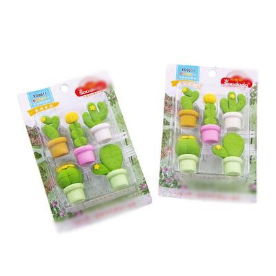 Tẩy set hồng hạc xương rồng T57 gôm cute  dễ thương