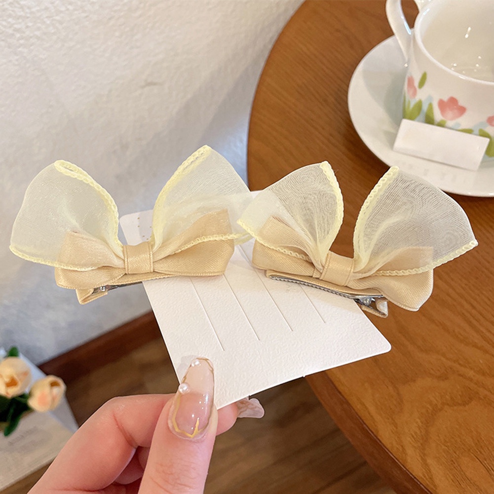 1 Cặp Kẹp Tóc Hình Nơ Dễ Thương Cho Bé Gái