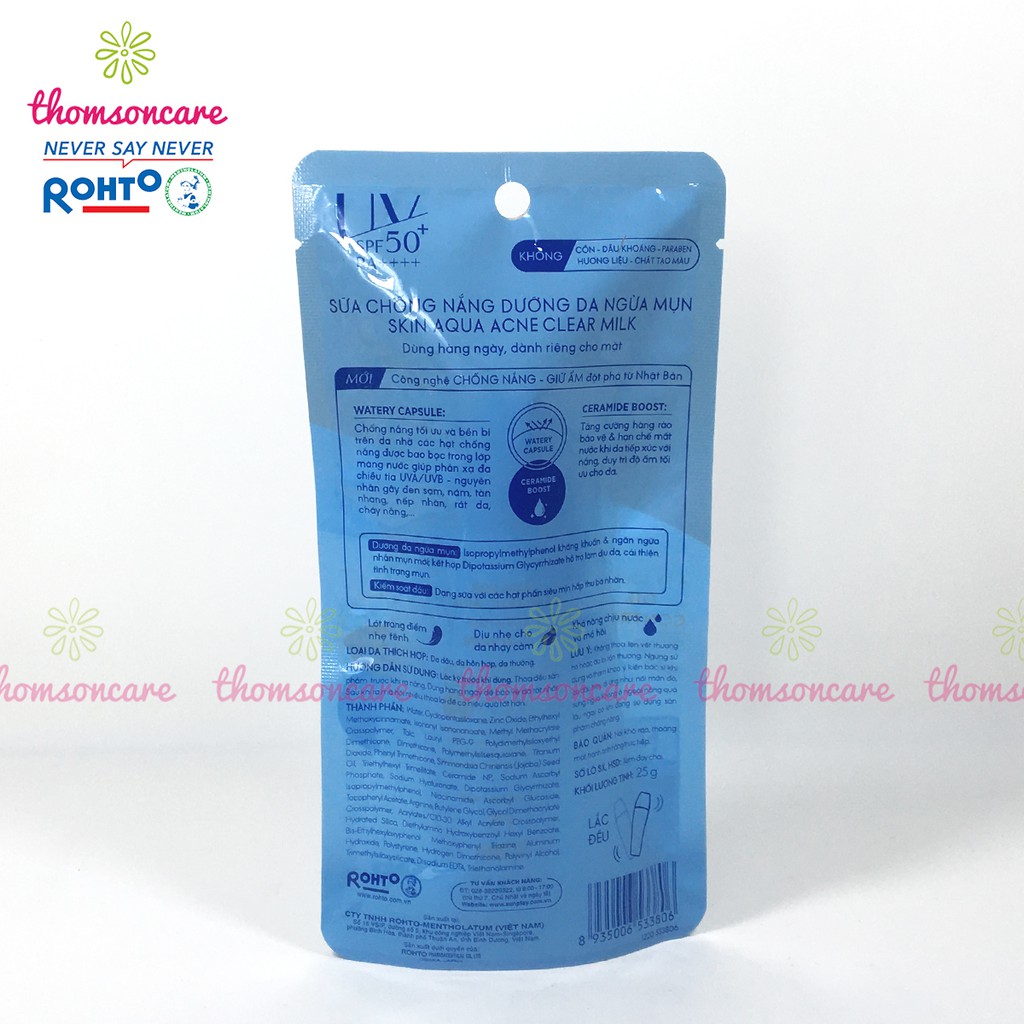 Kem chống nắng Sunplay kết hợp ngừa mụn Sunplay Skin Aqua Acne Clear cho da mặt Tuýp 25g | BigBuy360 - bigbuy360.vn