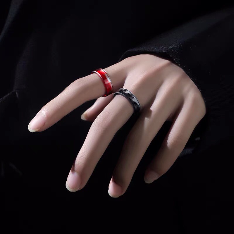 Nhẫn Nam Thời Trang Astaaccessories Màu Bạc Cá Tính Hàn Quốc - Nhẫn Nam Đẹp Chất Liệu mica - Nhẫn Blud Ring