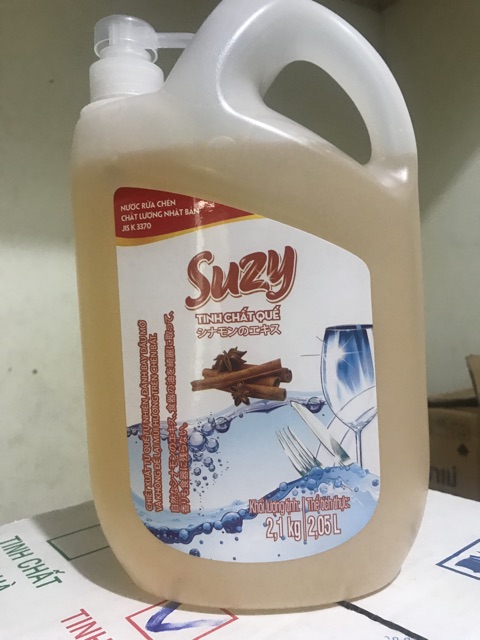 Nước Rửa Chén Suzy Hương Bạc Hà Can 2.1kg Công Nghệ Nhật Bản ( vòi nhấn )