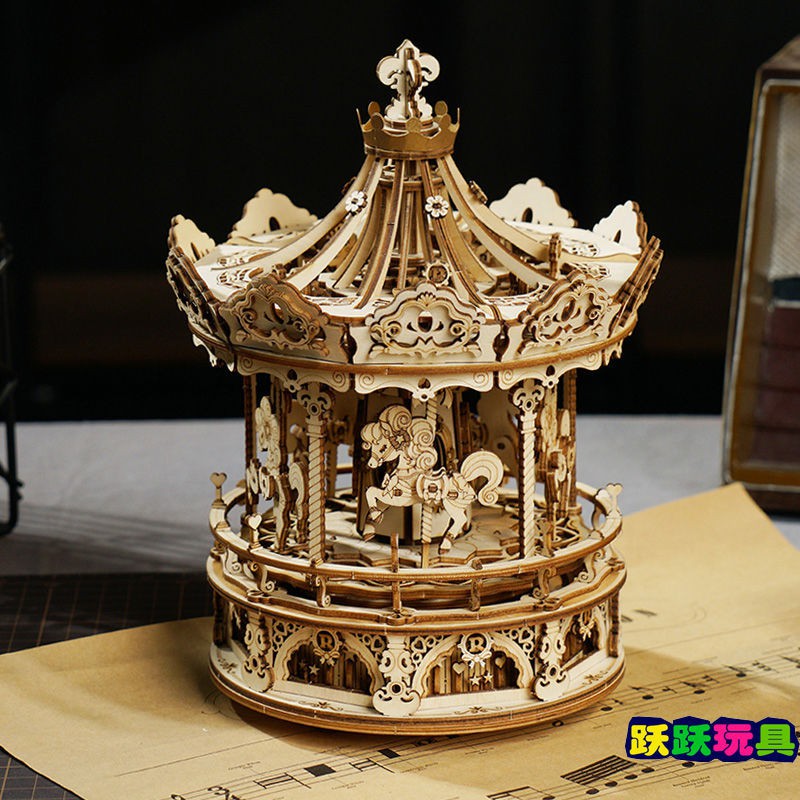 【Giai điệu đẹp】Ruotai music box diy music box Ruoke wooden machinery children adult handmade toys creative gifts