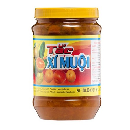 Tắc xí muội Tấn Lộc hũ 900gram - Nguyêh liệu trà tắc thảo mộc - BẾP CHÈ THÁI