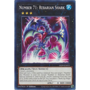Thẻ Bài Yugioh Number 71: Rebarian Shark - LED9-EN013 - Common 1st Edition