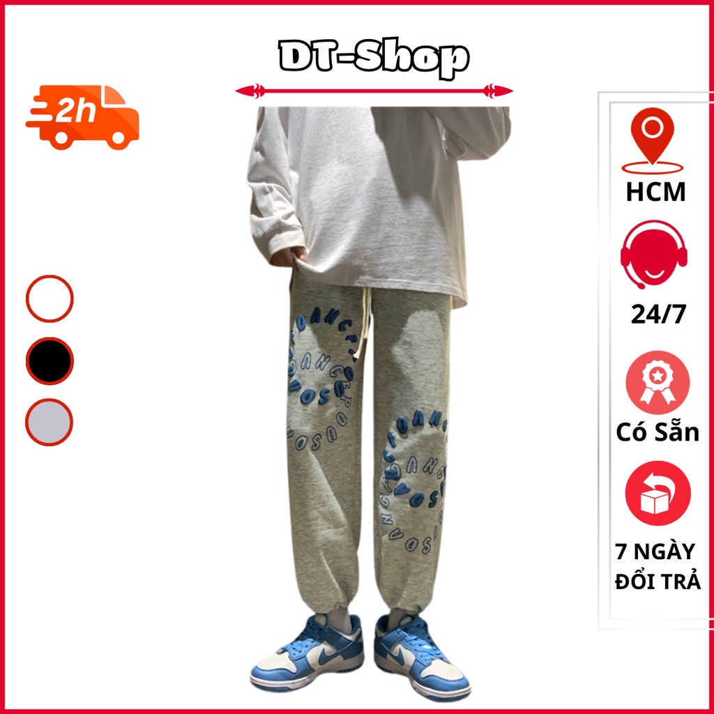 Quần jogger nam bo gấu trơn vải nỉ cao cấp chất mịn dáng jogger mặc thu đông