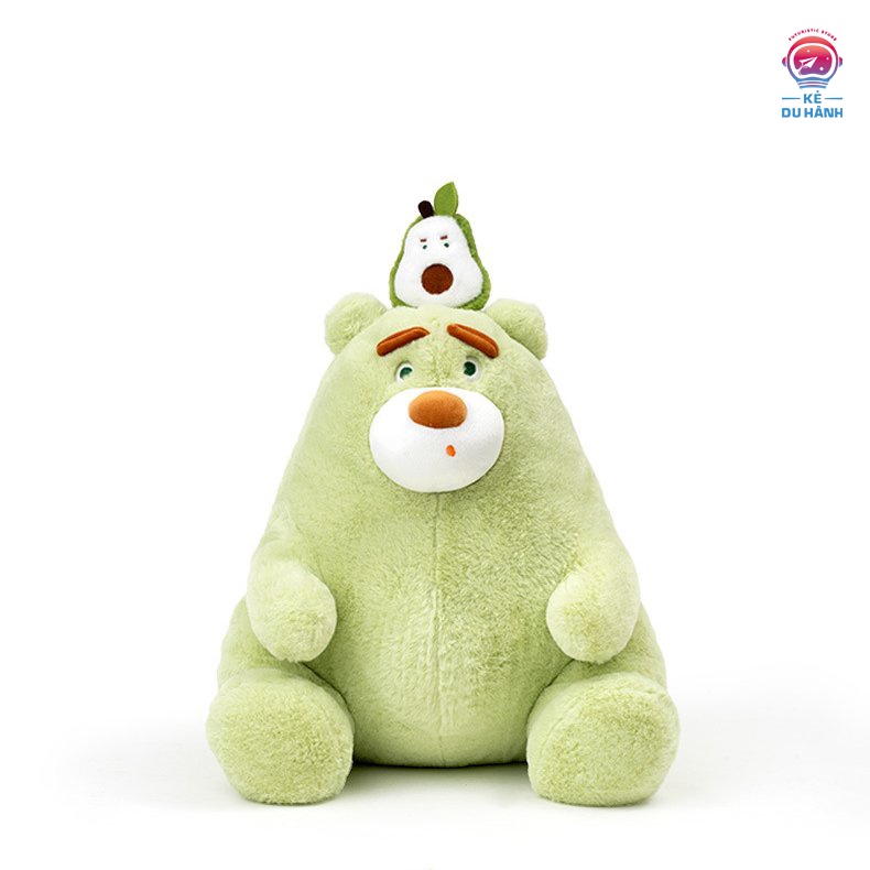 Gấu bông gối ôm trái cây ngồi Kẻ Du Hành 45cm