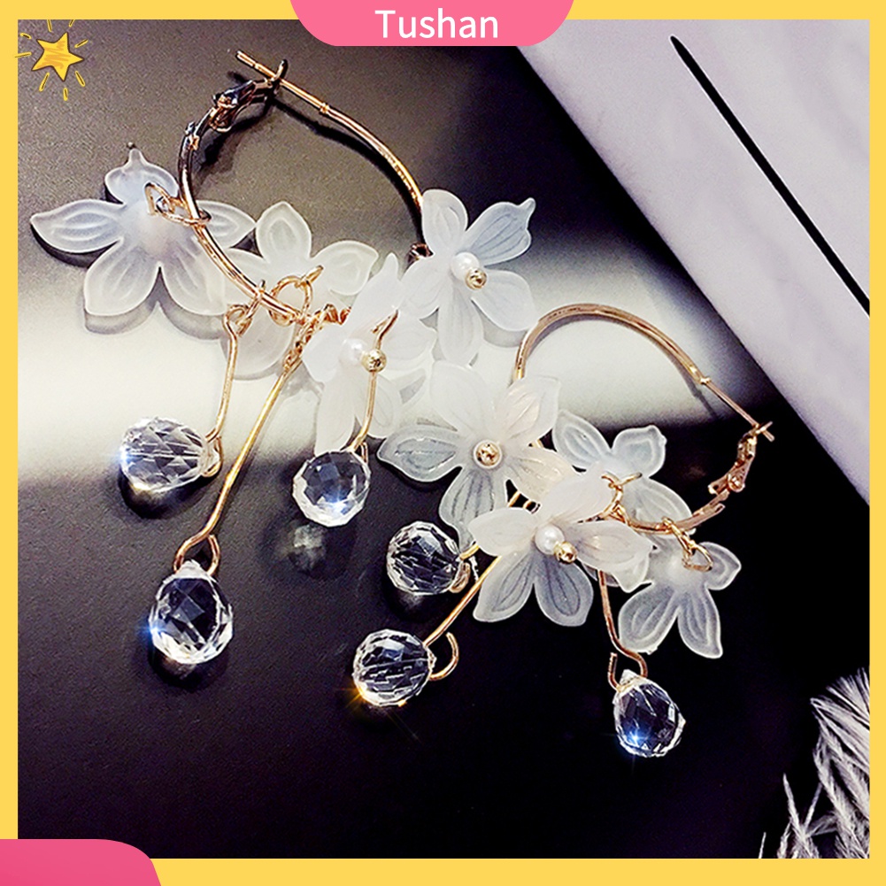 Bông Tai Hình Hoa Bằng Acrylic Thanh Lịch Cho Nữ