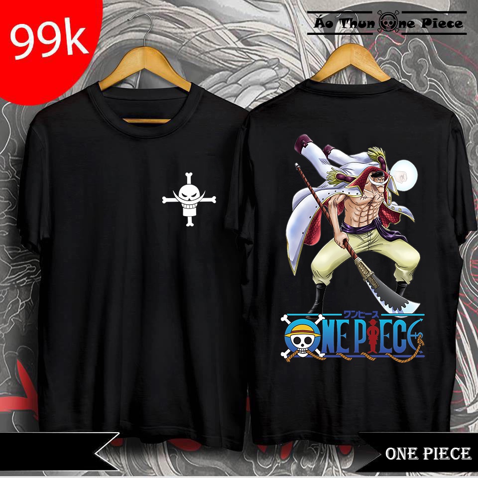 ⚡️FREESHIP⚡️Áo Thun In Hình WHITE BEARD Râu Trắng Edward Newgate  One Piece Màu Trắng và Đen Cực Ngầu, Cực chất