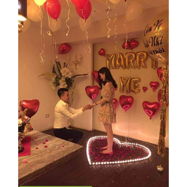Bộ bóng trang trí tỏ tình, bóng cầu hôn marry me ( nhiều mẫu)