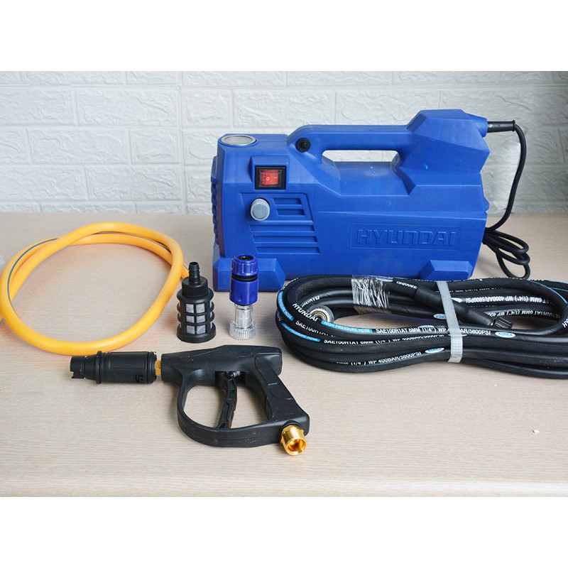 Máy bơm áp lực rửa xe máy, ô tô gia đình mini, áp lực cao Hyundai HRX915 chất lượng cao, phun cực mạnh
