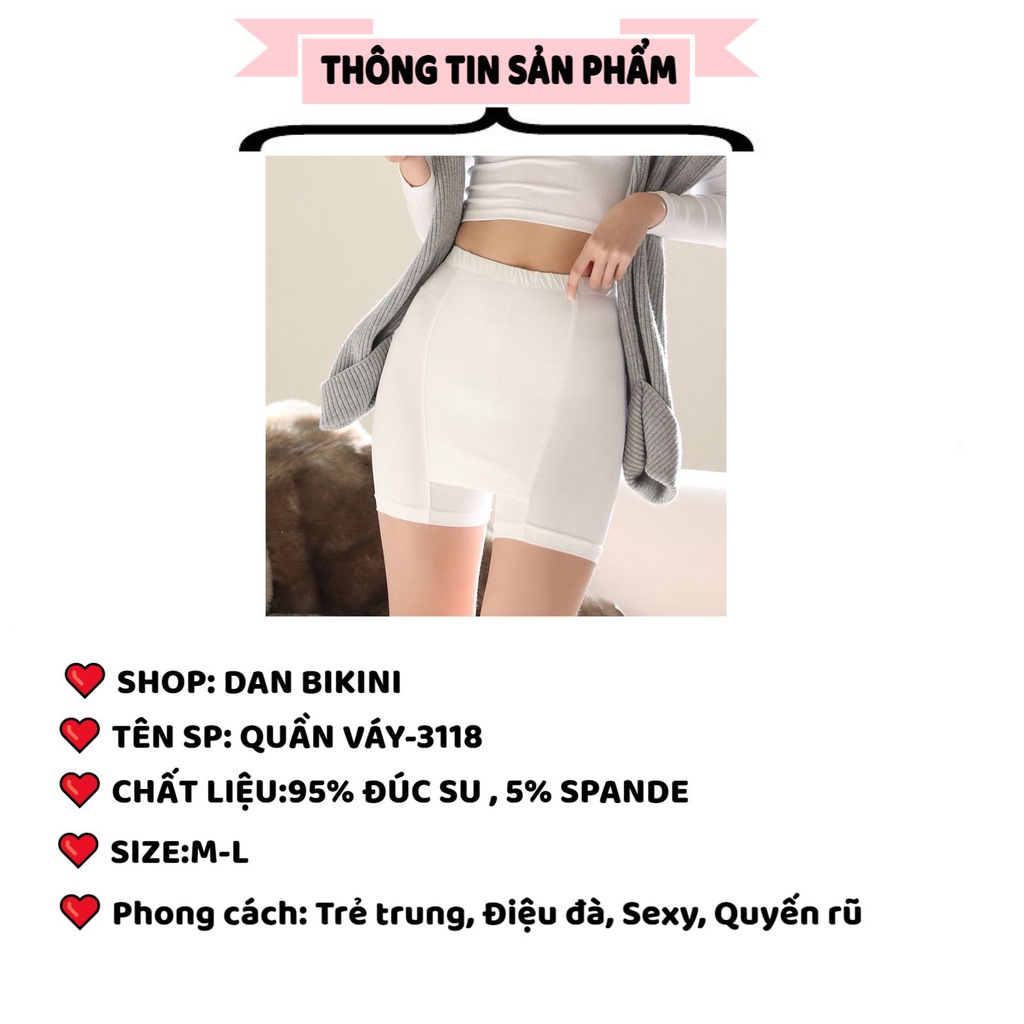 Quần Mặc Váy Nữ Chống Lộ Đúc Su cao cấp mềm mại thoáng mát MÃ 3118
