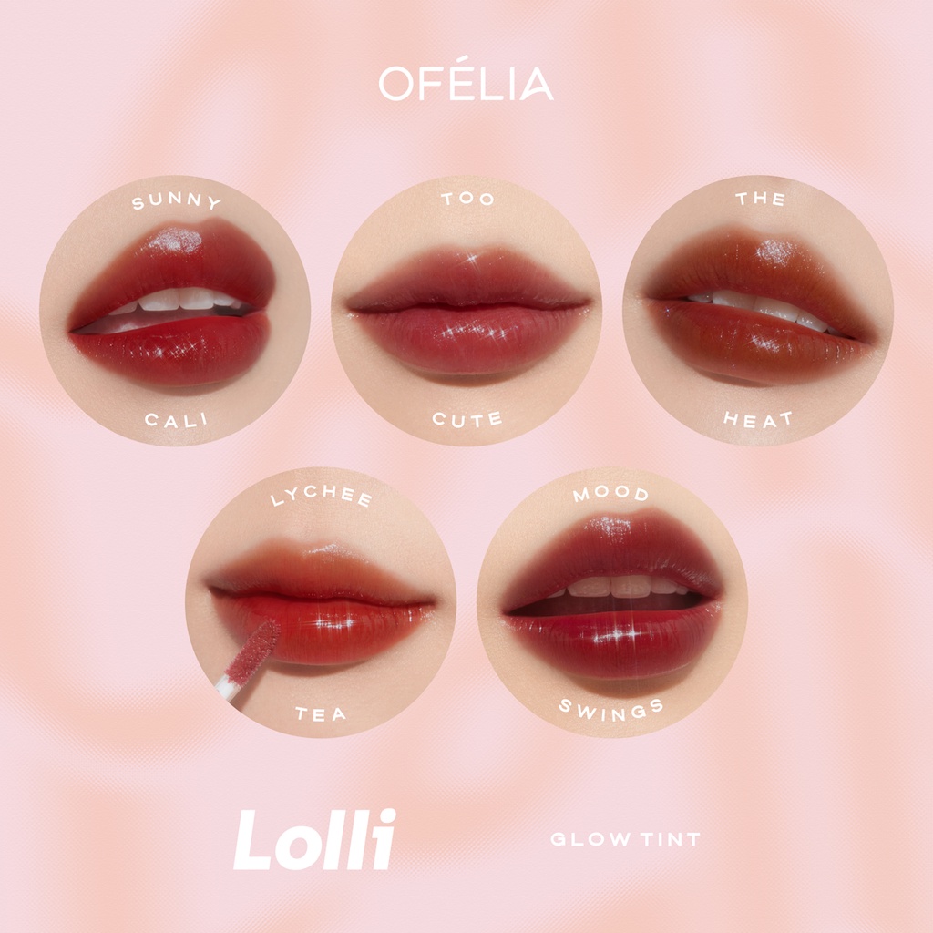 Set Son OFÉLIA Flaming Lip Cream + Lolli Glow Tint (4.2g x 3.9g)