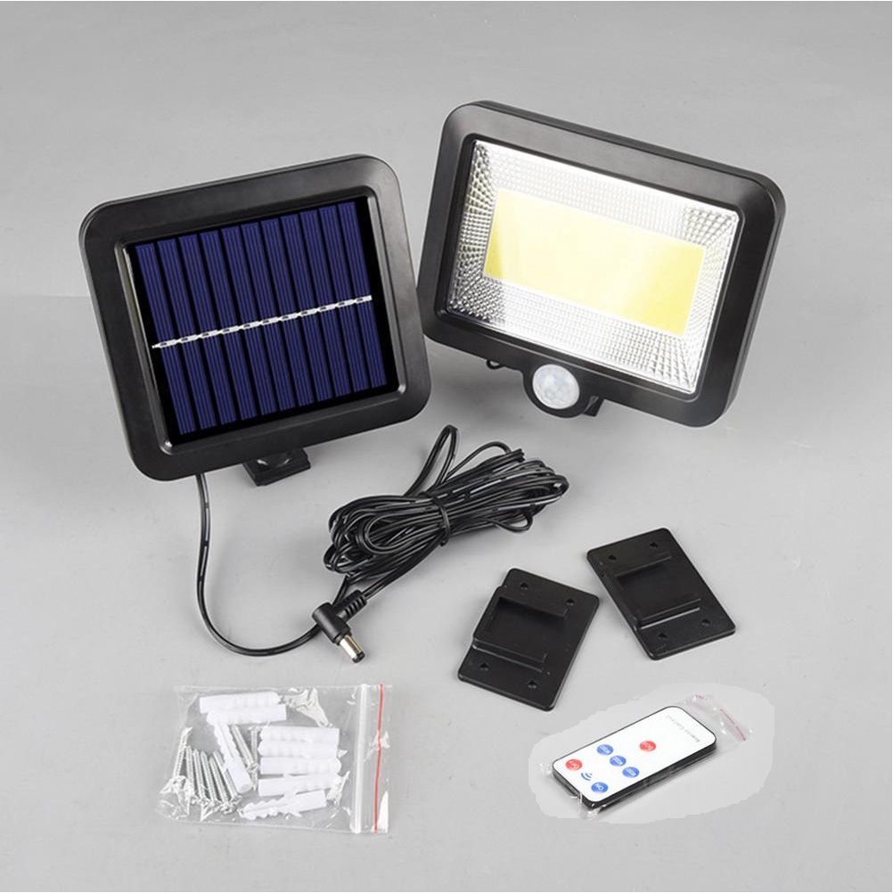 Đèn led siêu sáng cảm biến chuyển động 100 LED pin tách rời lắp mái hiên cầu thang