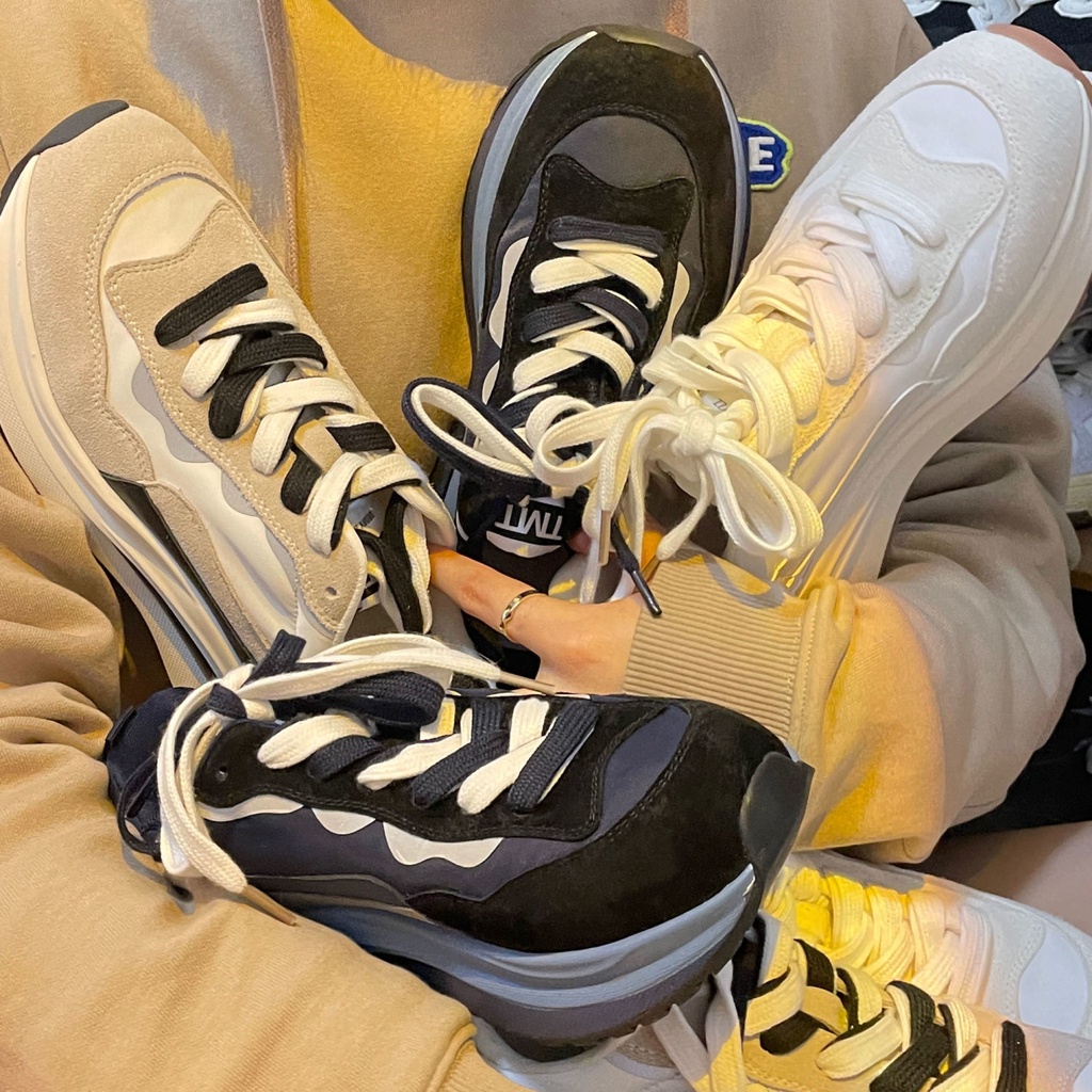 Giày Thể Thao Đế Dày Nâng Chiều Cao 2022 Dễ Phối Đồ Thời Trang Xuân Hè Cho Nữ