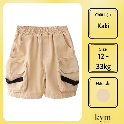 Quần short kaki túi hộp cá tính cho bé Q547