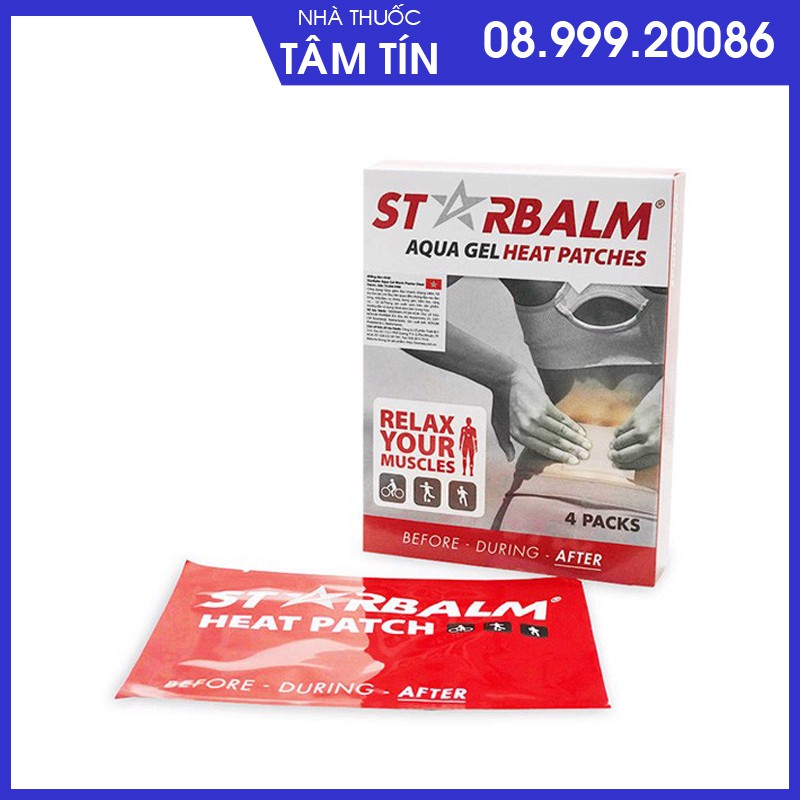 MIẾNG DÁN THƯ GIÃN, GIẢM ĐAU , GIẢM NHIỆT STARBALM® HEAT PATCHES