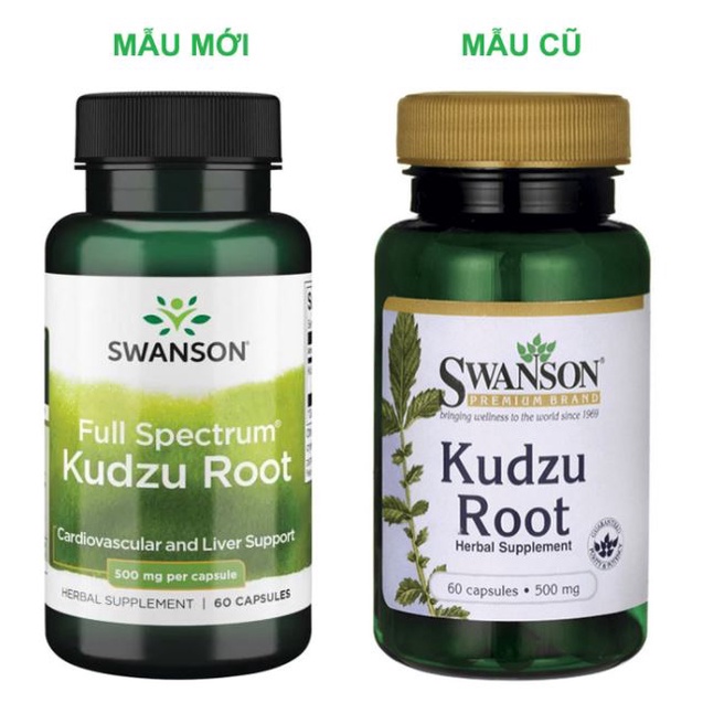 Viên uống hỗ trợ cai_rượu Swanson Kudzu Root 500mg Mỹ