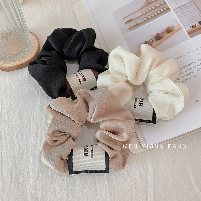 Dây Buộc Tóc Vải Satin Đơn Giản Thời Trang Phong Cách Hàn Quốc