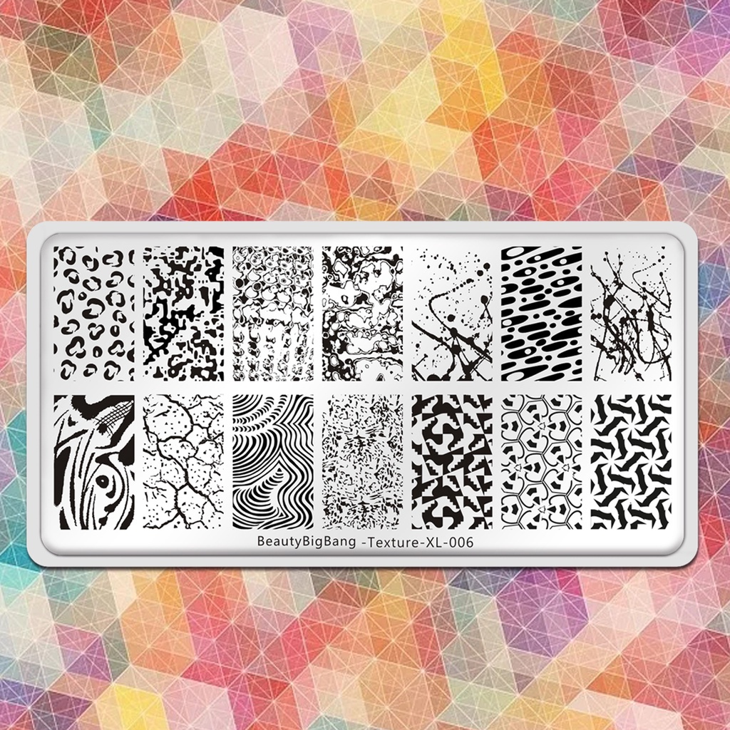 Bảng In Họa Tiết Trang Trí Móng XL-006 6*12cm