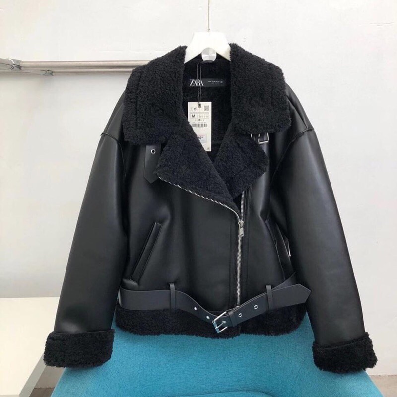 Áo Khoác Da Nữ Dáng Biker, Áo Da Nữ 2 Lớp Lót Lông Cao Cấp Z - LITTLE KOREA