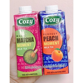 {1 THÙNG} TRÀ SỮA Cozy Đào 🍑Matcha 🌿