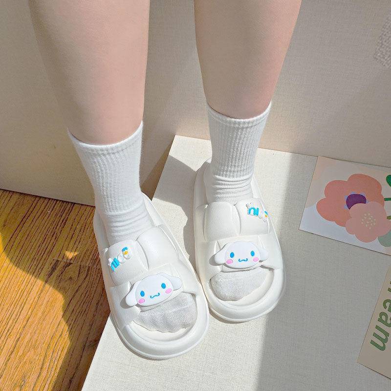 Hàng Có Sẵn Dép Đi Trong Nhà Đế Dày Phân Tầng In Hình Chú Chó Cinnamon Dễ Thương Thời Trang Mùa Hè Dành Cho Bạn Nữ