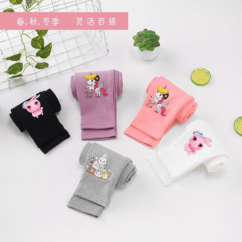 Quần legging Cotton ôm dáng phong cách Hàn Quốc thời trang xuân thu cho bé gái