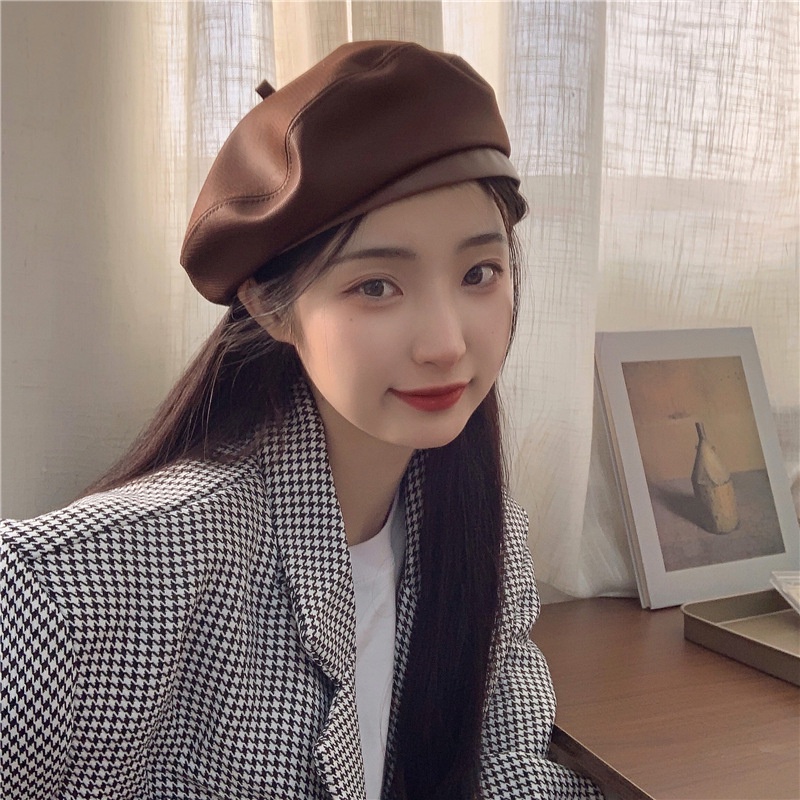 Mũ Beret Màu Sắc Trơn Phong Cách Nhật Bản Thời Trang Mùa Hè Cho Nữ