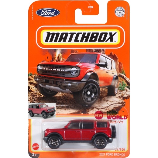 Xe mô hình Matchbox 2021 Ford Bronco GVX25.