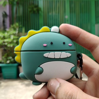 Case vỏ bao đựng tai nghe freebuds pro hình khủng long xanh cute - pepe2vn