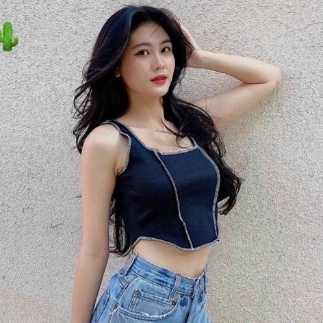 Áo croptop cuôn biên Siêu hót vải đẹp giá cực rẻ