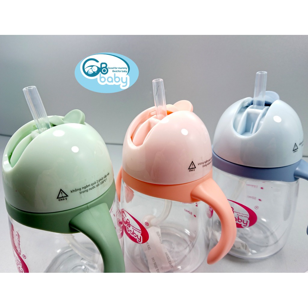 Bình tập uống nước cho bé có tay cầm chắc chắn GB-Baby 270ml Chính Hãng