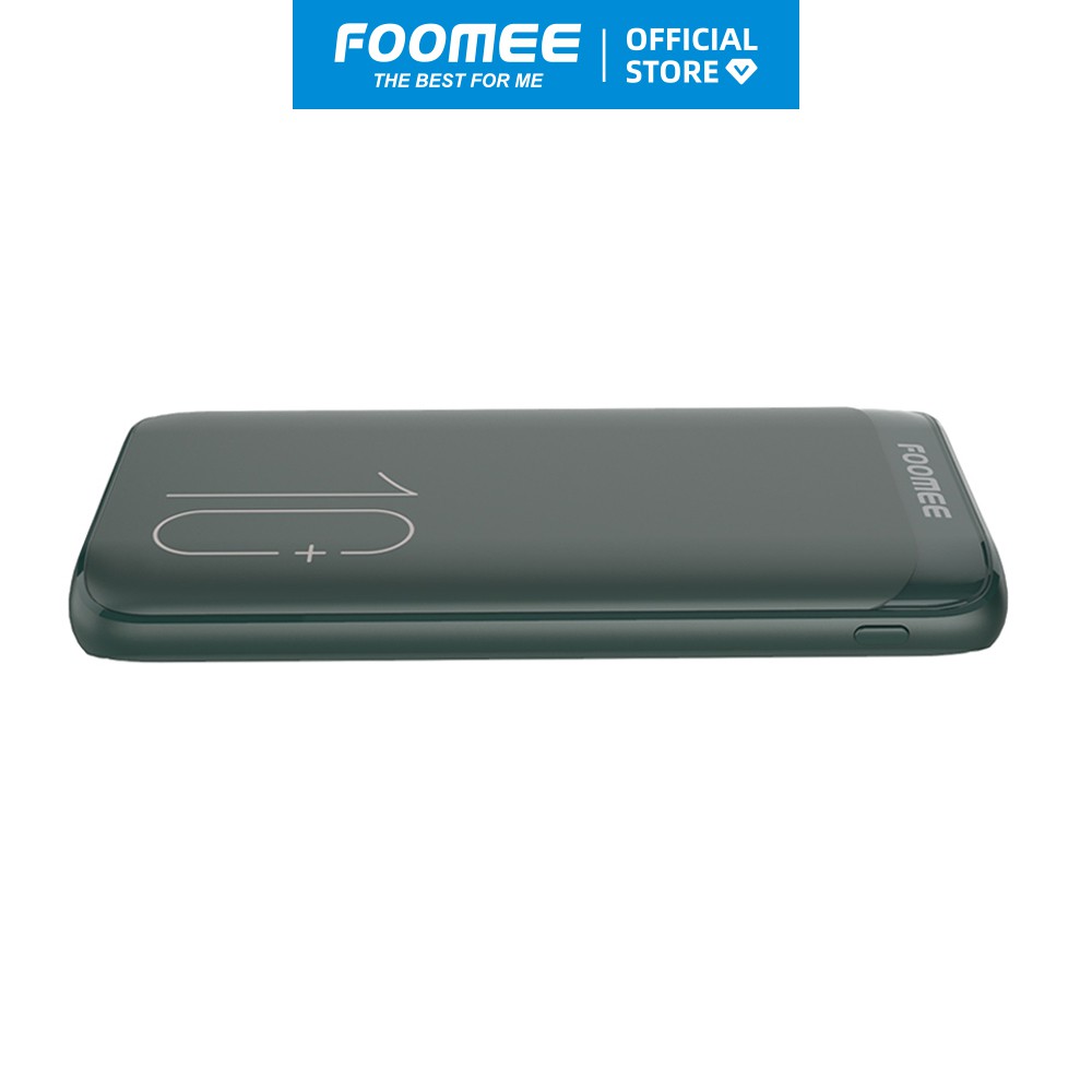 Pin Sạc Dự Phòng 10000mAh FOOMEE RB10 - Đầu Ra 2 Cồng USB Sạc Nhanh 2.1A