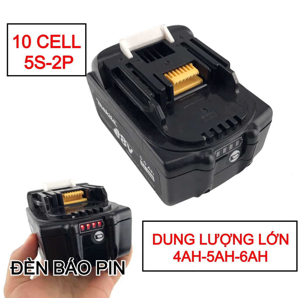 Pin Makita BL1850B 10 cell dùng cho máy cầm tay Makita 18v 20v nhận sạc zin